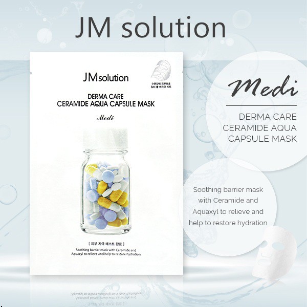 Mặt Nạ Phục Hồi Da JM Solution Derma Care Ceramide Aqua Capsule Mask Medi
